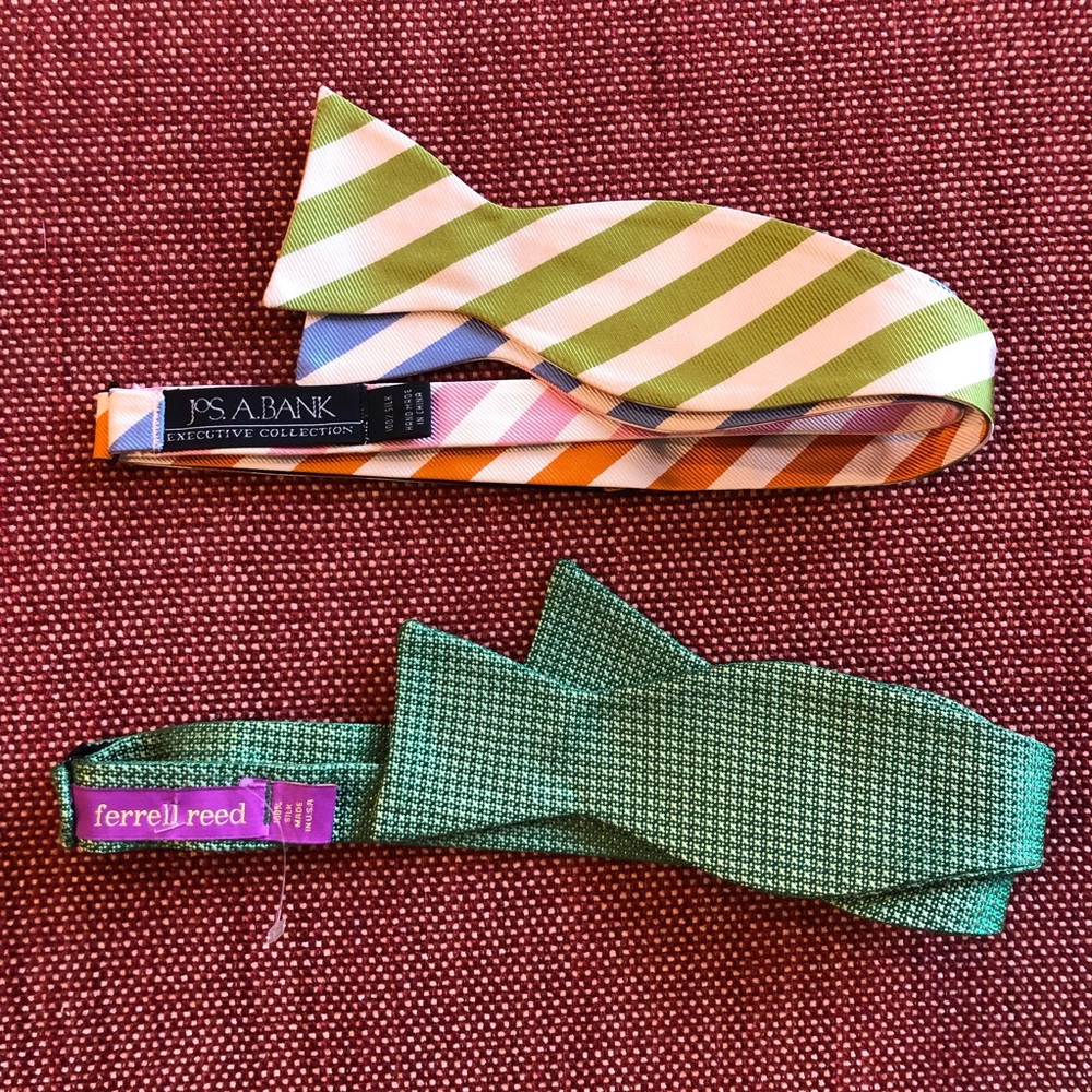 🆕 2 Silk Bow Ties, unisex